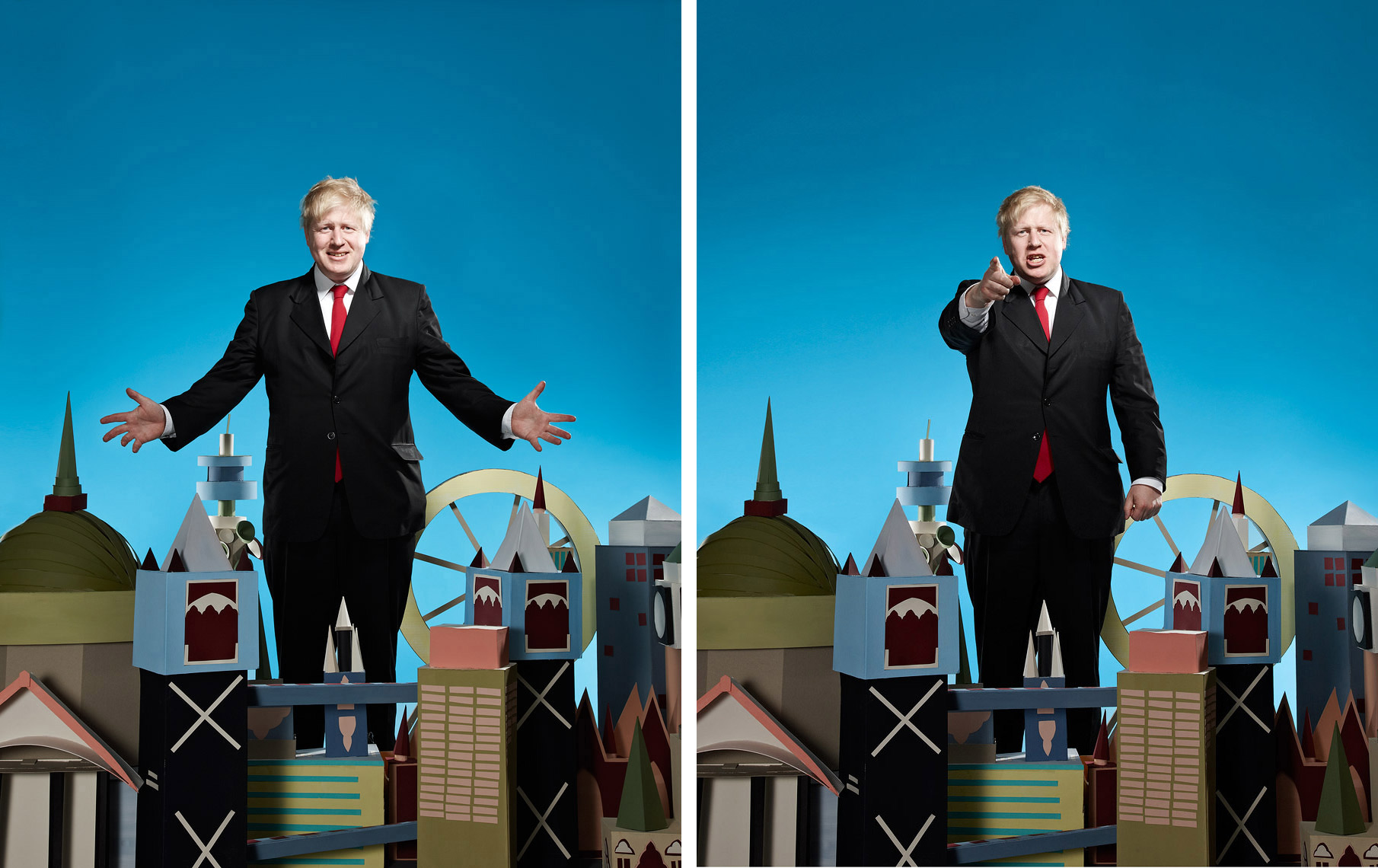 Boris Johnson Celebrity Portrait Guardian weekend Magazine