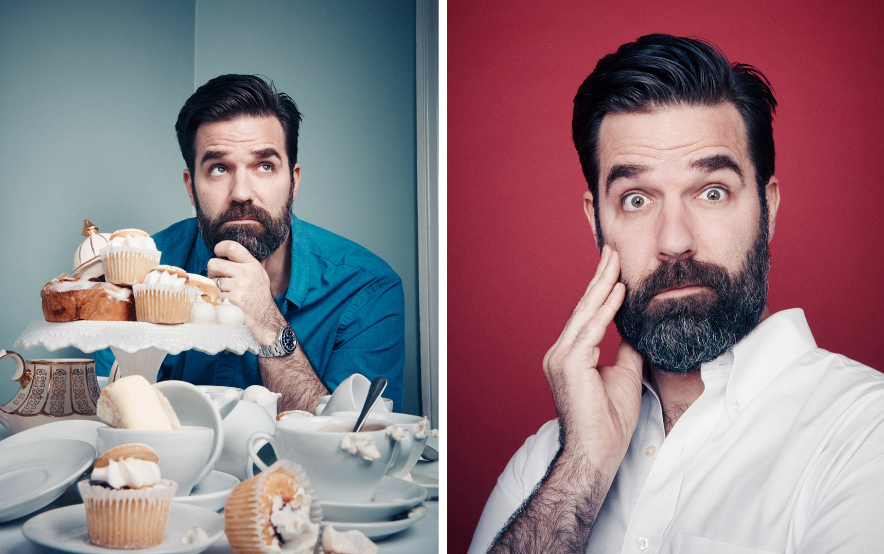 Rob Delaney photographed for Boston Globe